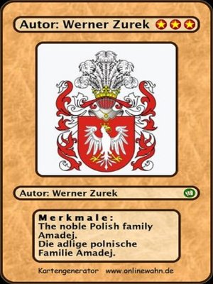 cover image of The noble Polish family Amadej. Die adlige polnische Familie Amadej.